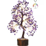 Amethyst Natural Crystal Money Tree for Good Luck Prosperity Feng Shui Decor