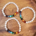 Selenite Seven Chakra Bracelet