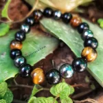 Triple Protection Bracelet | Black Obsidian, Tiger Eye, Hematite | Grounding & Shielding Energy | Handmade Healing Jewelry