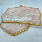 Natural Rose Quartz Agate Platter