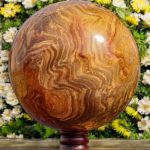 Yellow Striped Jasper Crystal Sphere