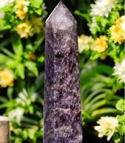 Blue Auralite-23 Obelisk Crystal Tower