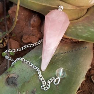Rose Quartz Crystal Pendulum