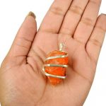 Carnelian Raw Wire-Wrapped Pendant