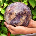 Purple Auralite-23 Stone Sphere