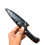 Black Obsidian Athame Knife | Handmade Obsidian Sword | Crystal Dagger
