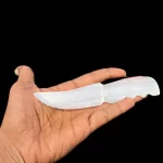 White Selenite Crystal Knife Hand-Carved Polished Gemstone Dagger