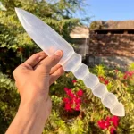 White Selenite Knife – Polished & Hand Carved Crystal Dagger