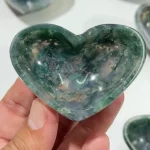 Moss Agate Heart Shape Bowl