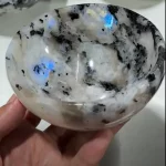 Flashy Rainbow Moonstone Crystal Bowl