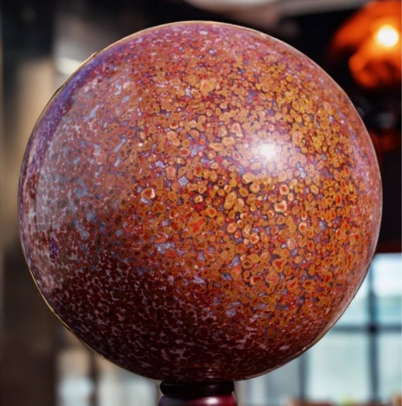 Natural Red Hornitos Poppy Jasper Sphere