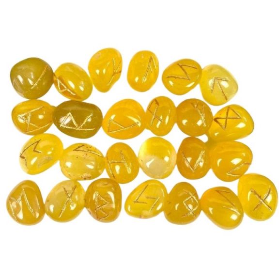 Lemon Agate Rune Set