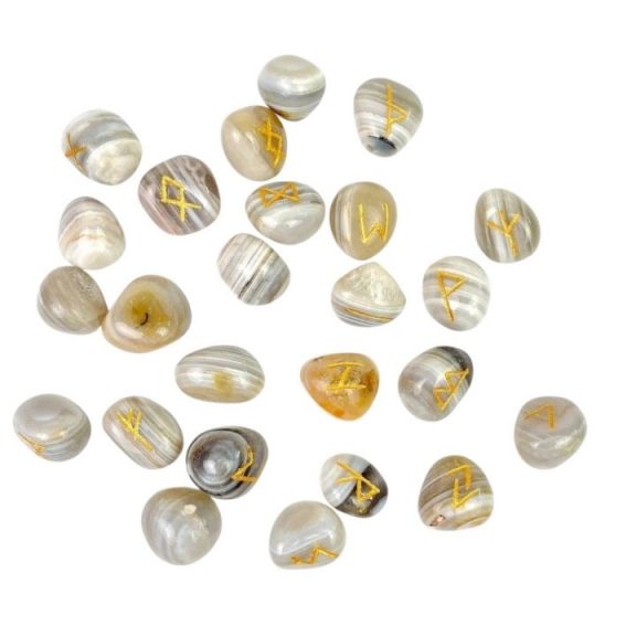 Banded Agate Rune Set