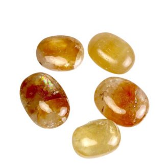 Yellow Honey Calcite Palm Stone