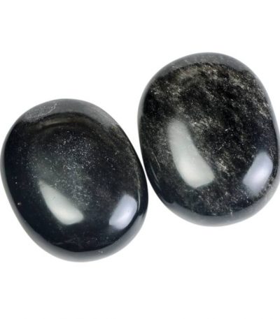Gold Sheen Obsidian Palm Stone