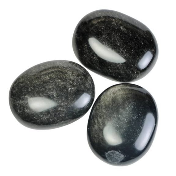Gold Sheen Obsidian Palm Stone