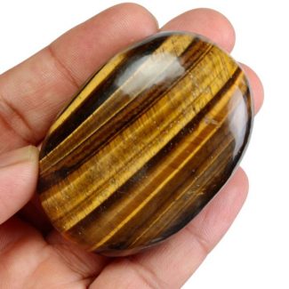 Tiger Eye Palm Stone