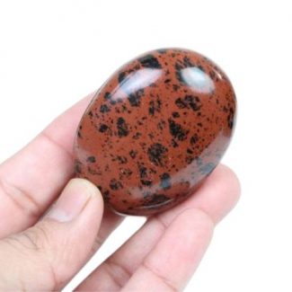 Mahogany Obsidian Palm Stone