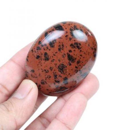 Mahogany Obsidian Palm Stone