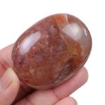 Red Hematoid Quartz Palm Stone