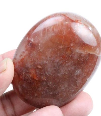 Red Hematoid Quartz Palm Stone