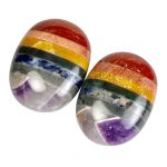Seven Chakra Palm Stone