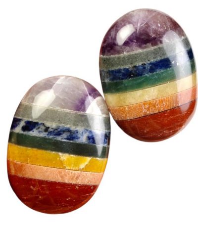 Seven Chakra Palm Stone
