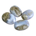 Blue Lace Agate Palm Stone