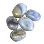 Blue Lace Agate Palm Stone