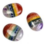 Seven Chakra Palm Stone