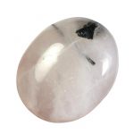 Black Rutile Quartz Palm Stone