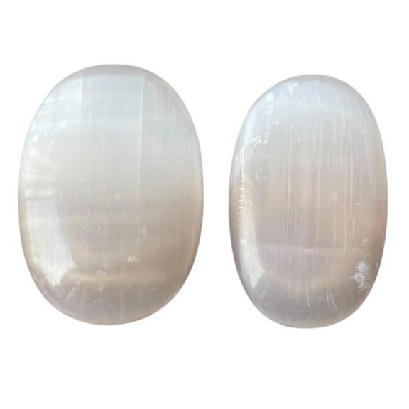 Selenite Palm Stone