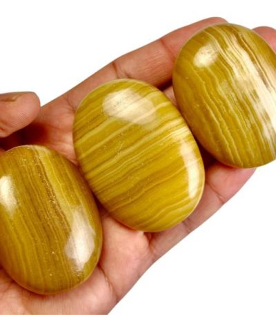 Orange Calcite Palm Stone