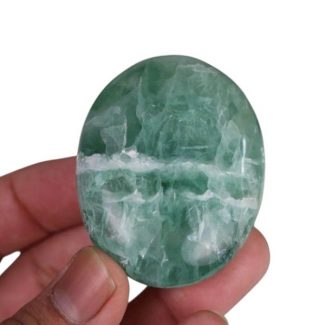Green Fluorite Palm Stone