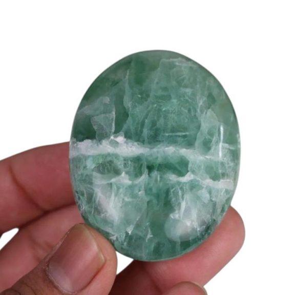 Green Fluorite Palm Stone
