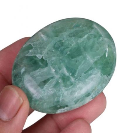 Green Fluorite Palm Stone