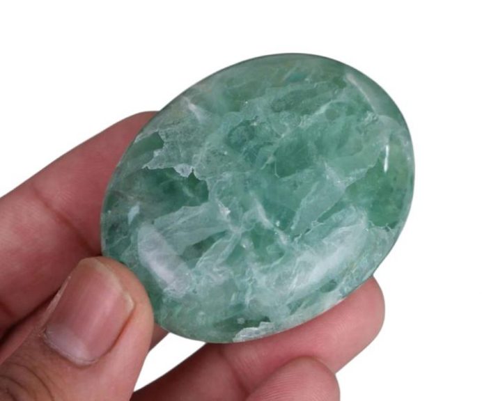 Green Fluorite Palm Stone