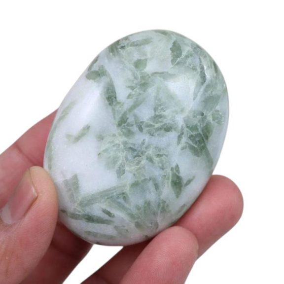 Green Tourmaline Palm Stone