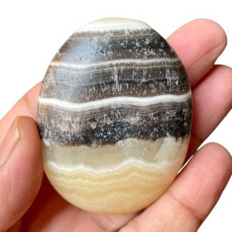 Zebra Calcite Palm Stone