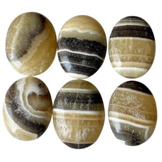 Zebra Calcite Palm Stone