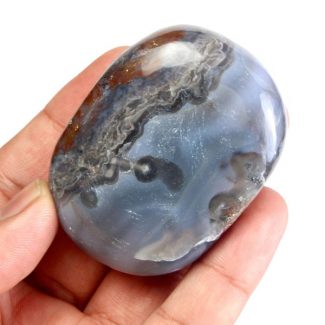 Grey Agate Palm Stone