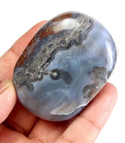 Grey Agate Palm Stone