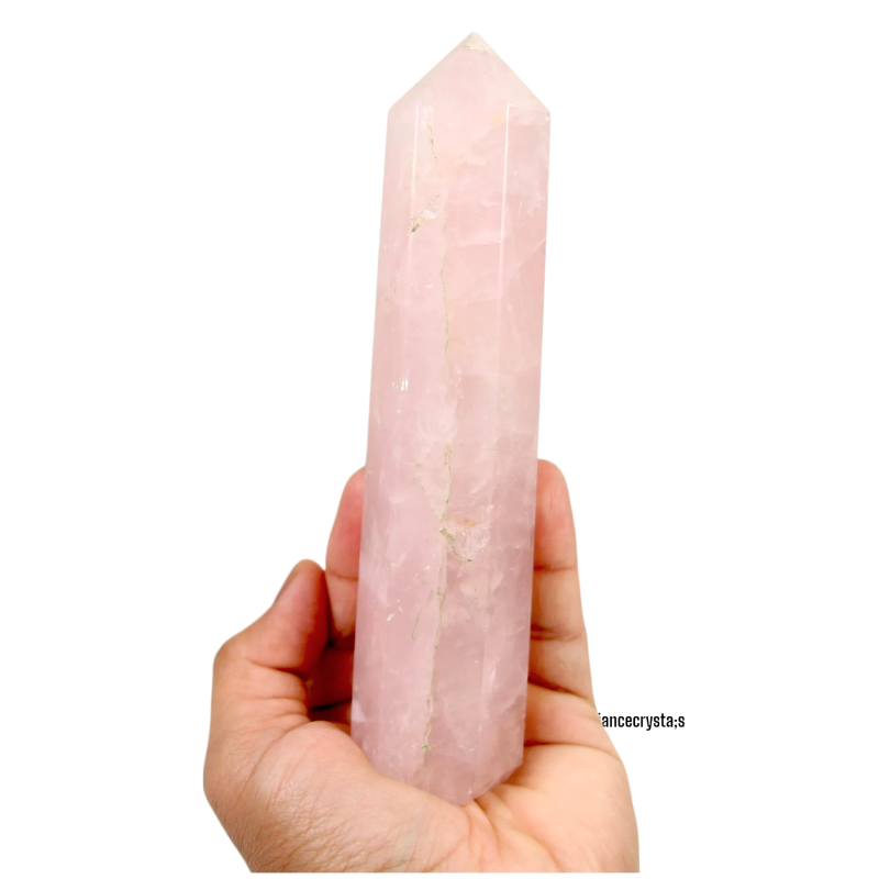 Pink Crystal Tower for Chakra Healing