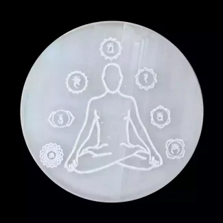 Buddha Selenite Crystal Charging Plate