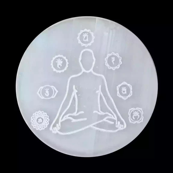 Buddha Selenite Crystal Charging Plate