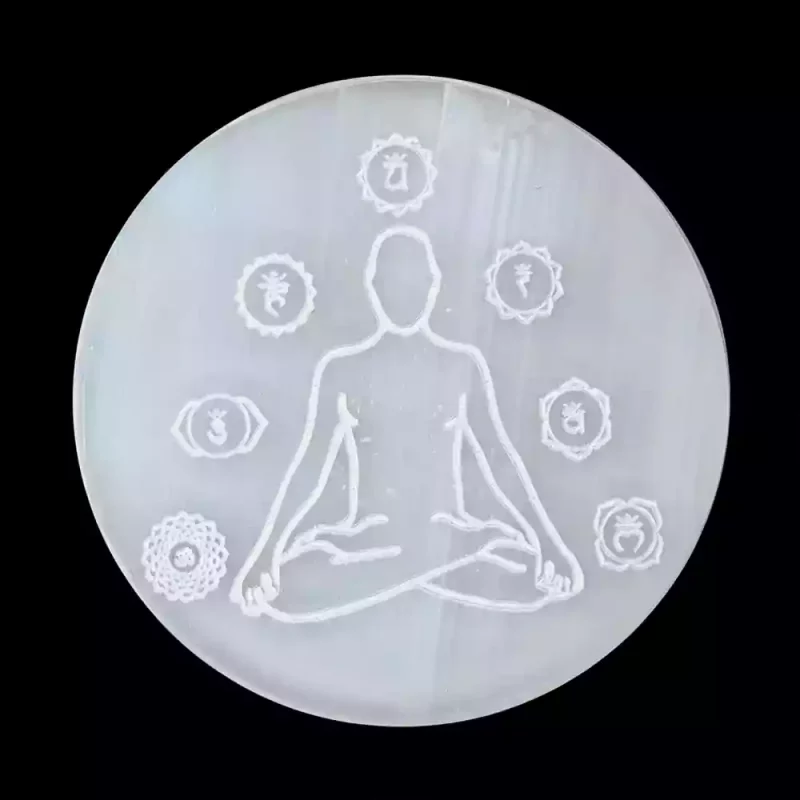 Buddha Selenite Crystal Charging Plate