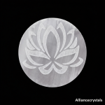 Lotus Flower of Life Selenite Crystal Charging Plate