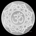 OM Selenite Crystal Charging Plate