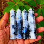 Rainbow Moonstone Tower Obelisk Healing Crystal