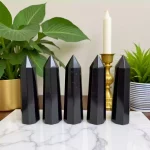 Shungite Tower Obelisk for EMF Protection, Healing, and Grounding